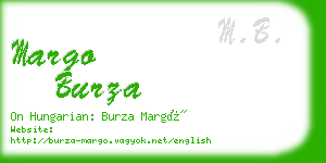 margo burza business card